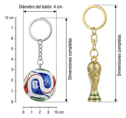 Llavero Balon TRIONDA y TROFEO Mundial 2026