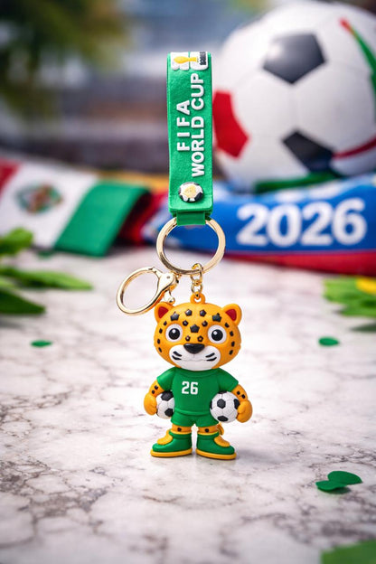 KIT 4 piezas Llaveros Oficial Mascota Mundial 2026 – Figura de Silicon con Argolla (Trofeo, Zayu, Maple o Clutch)