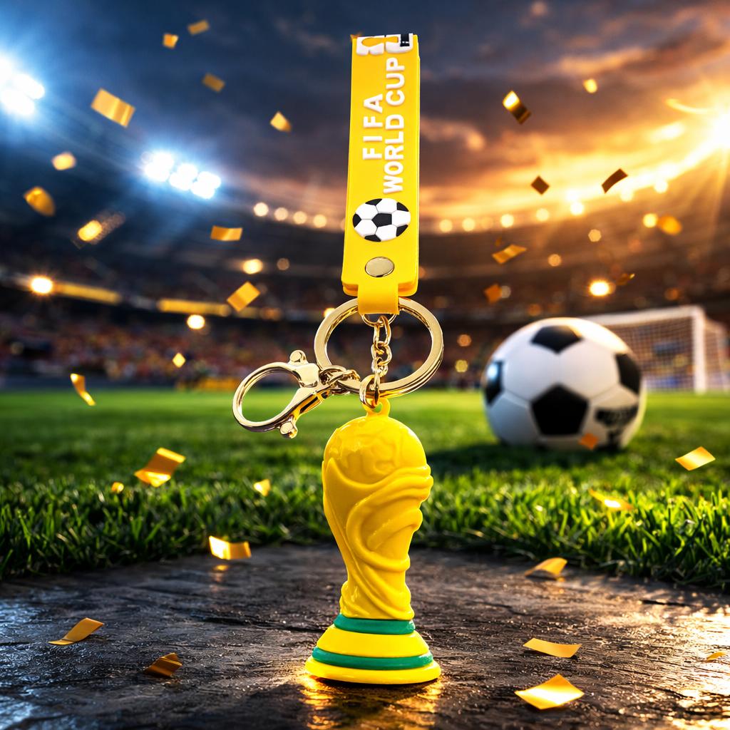 KIT 4 piezas Llaveros Oficial Mascota Mundial 2026 – Figura de Silicon con Argolla (Trofeo, Zayu, Maple o Clutch)