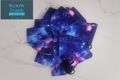 Cubrebocas KN95 Estampado Galaxia Nebulosas sin válvula 10 PCs